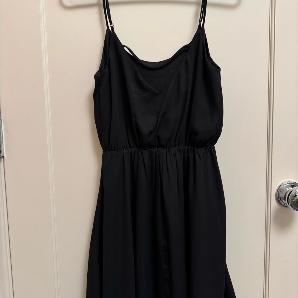Everly Black Spaghetti Strap Sundress Cocktail